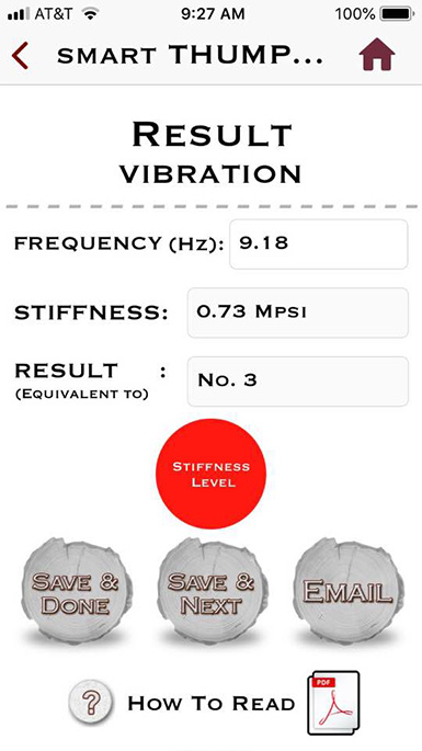 Vibration Results Page